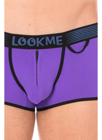 Mini-Pant Violet échancré avec zip - LM2003-68PUR